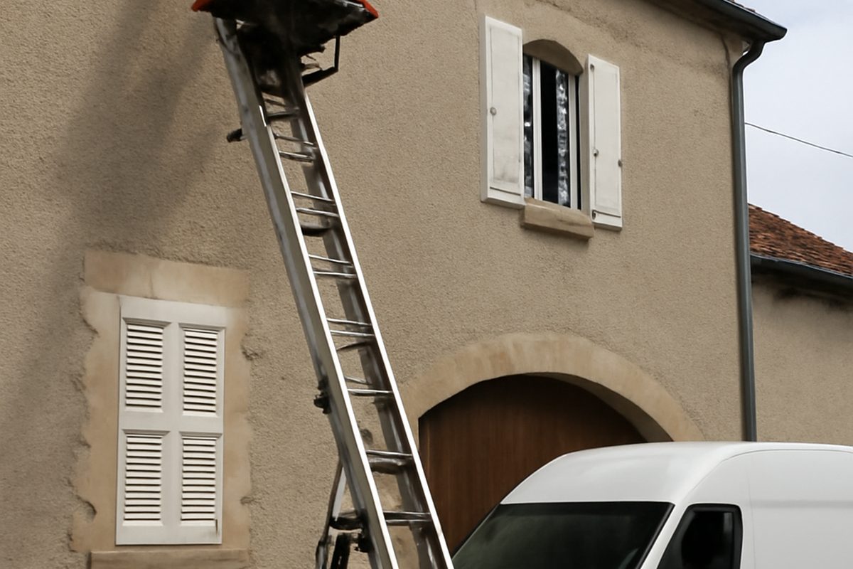 Monte materiaux echelle